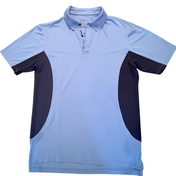 NWOT Bobby Jones X-H2O Blue/Navy Colorblock Polo Golf Shirt Size X-Large - Picture 1 of 9
